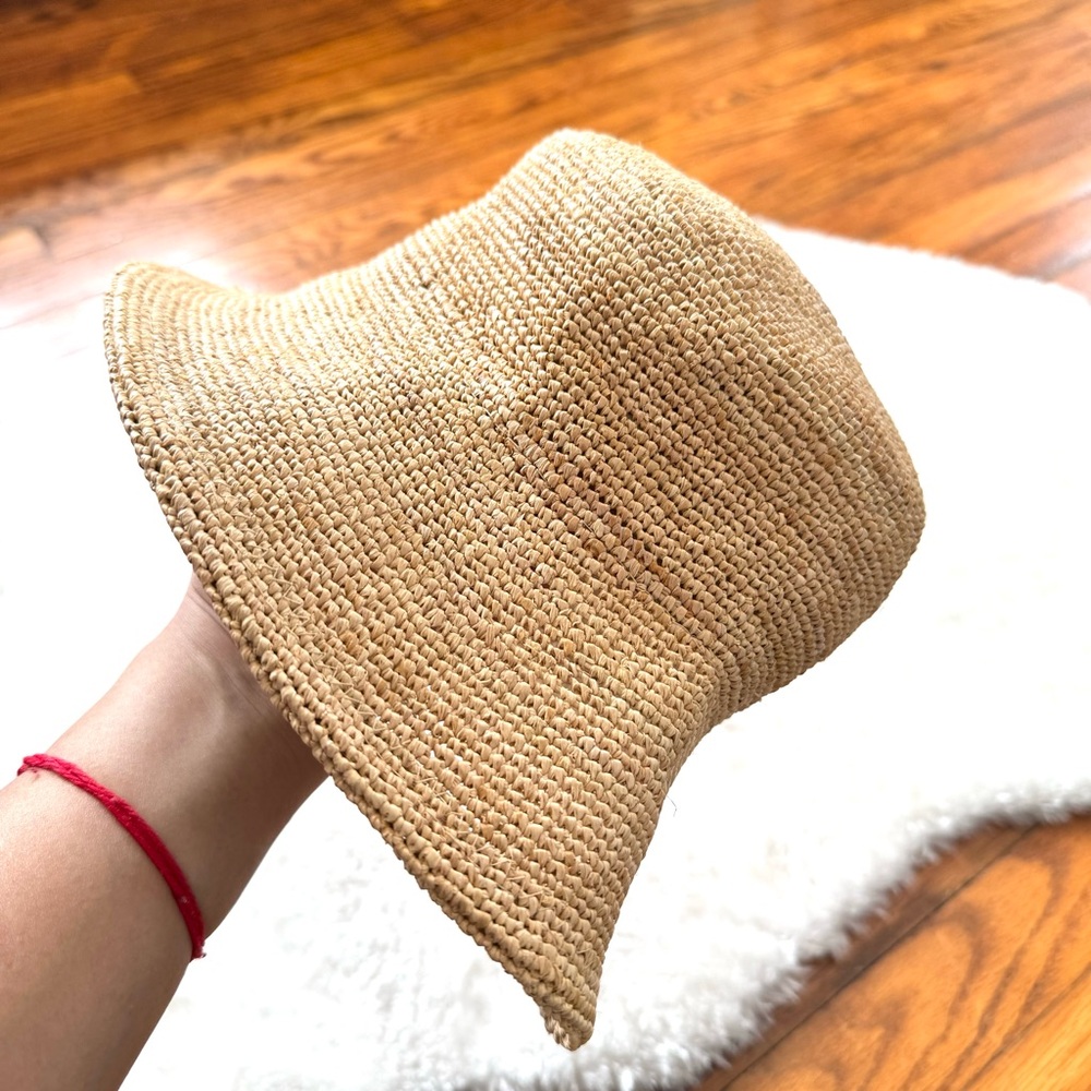 Lack Of Color Straw Bucket Hat Sz S